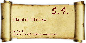 Strahl Ildikó névjegykártya