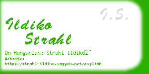 ildiko strahl business card